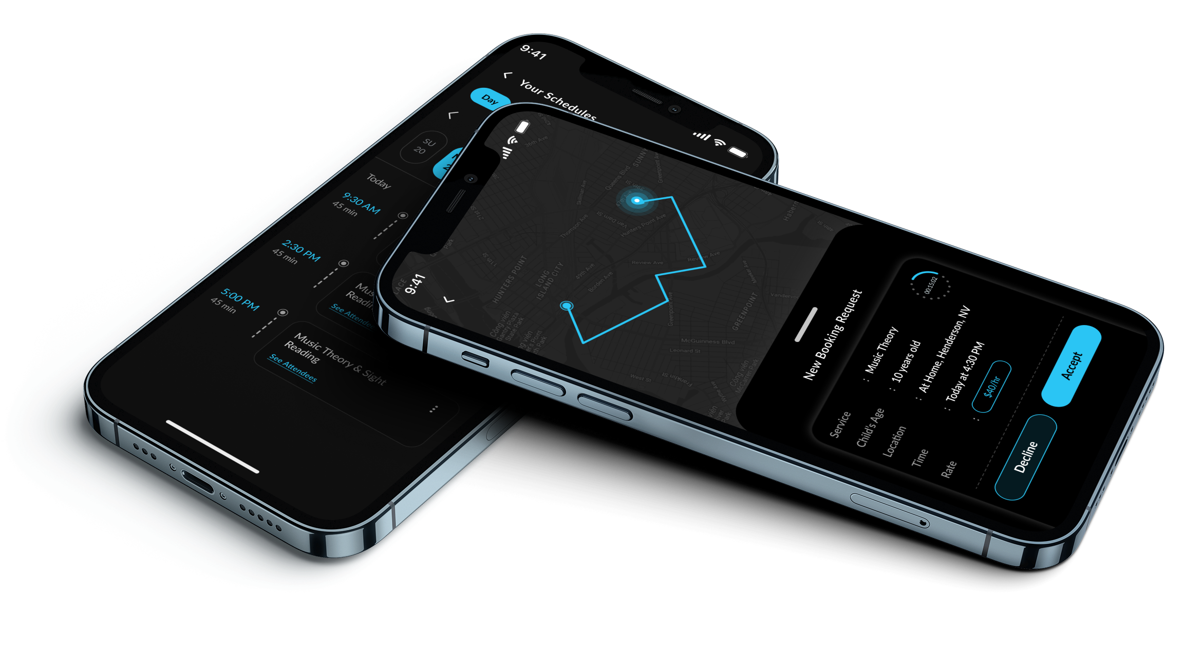 Mobile app interface