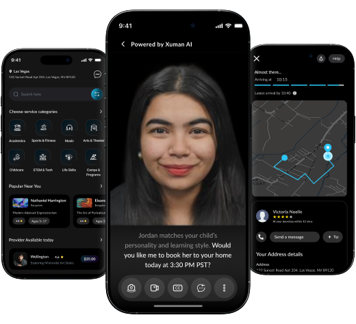 Mobile app interface